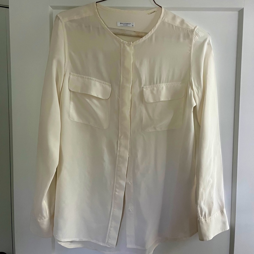 Equipment off-white silk shirt, size M